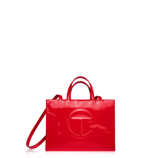 Telfar Patent Shopping Bag - Medium Red