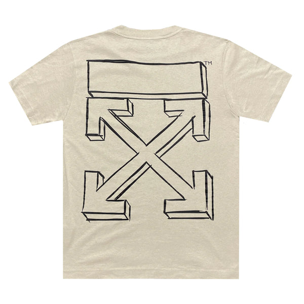 Off-White Men's Outlined Arrow T-Shirt Sand